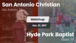Matchup: SACS vs. Hyde Park Baptist  2017