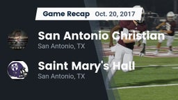 Recap: San Antonio Christian  vs. Saint Mary's Hall  2017
