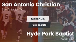 Matchup: SACS vs. Hyde Park Baptist  2018