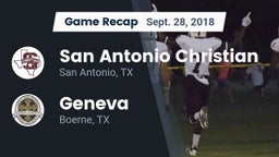 Recap: San Antonio Christian  vs. Geneva  2018