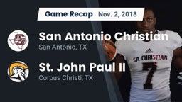 Recap: San Antonio Christian  vs. St. John Paul II  2018