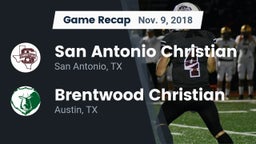 Recap: San Antonio Christian  vs. Brentwood Christian  2018