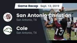 Recap: San Antonio Christian  vs. Cole  2019