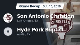 Recap: San Antonio Christian  vs. Hyde Park Baptist  2019