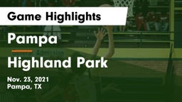 Pampa  vs Highland Park  Game Highlights - Nov. 23, 2021