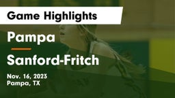Pampa  vs Sanford-Fritch  Game Highlights - Nov. 16, 2023