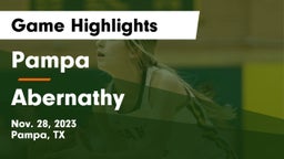 Pampa  vs Abernathy  Game Highlights - Nov. 28, 2023