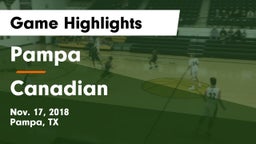 Pampa  vs Canadian  Game Highlights - Nov. 17, 2018