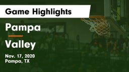 Pampa  vs Valley  Game Highlights - Nov. 17, 2020