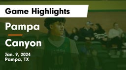 Pampa  vs Canyon  Game Highlights - Jan. 9, 2024