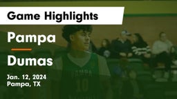Pampa  vs Dumas  Game Highlights - Jan. 12, 2024