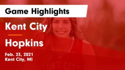 Kent City  vs Hopkins  Game Highlights - Feb. 23, 2021