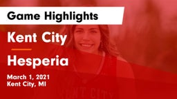 Kent City  vs Hesperia  Game Highlights - March 1, 2021