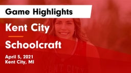 Kent City  vs Schoolcraft Game Highlights - April 5, 2021