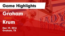 Graham  vs Krum  Game Highlights - Dec 19, 2016