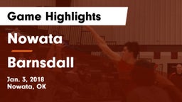 Nowata  vs Barnsdall Game Highlights - Jan. 3, 2018