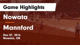 Nowata  vs Mannford  Game Highlights - Dec 07, 2016