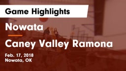 Nowata  vs Caney Valley Ramona Game Highlights - Feb. 17, 2018
