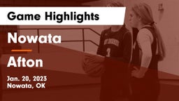 Nowata  vs Afton  Game Highlights - Jan. 20, 2023