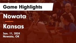 Nowata  vs Kansas  Game Highlights - Jan. 11, 2024