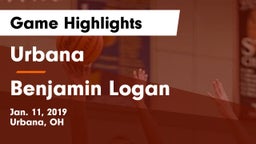 Urbana  vs Benjamin Logan  Game Highlights - Jan. 11, 2019