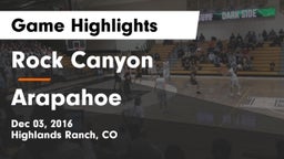 Rock Canyon  vs Arapahoe  Game Highlights - Dec 03, 2016