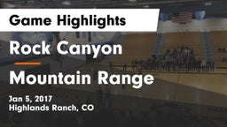 Rock Canyon  vs Mountain Range  Game Highlights - Jan 5, 2017