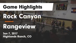 Rock Canyon  vs Rangeview  Game Highlights - Jan 7, 2017