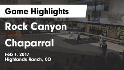 Rock Canyon  vs Chaparral  Game Highlights - Feb 4, 2017