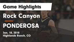 Rock Canyon  vs PONDEROSA  Game Highlights - Jan. 18, 2018