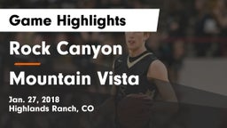 Rock Canyon  vs Mountain Vista  Game Highlights - Jan. 27, 2018