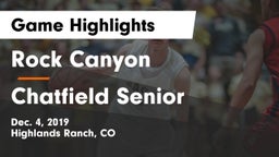 Rock Canyon  vs Chatfield Senior  Game Highlights - Dec. 4, 2019