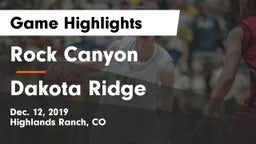 Rock Canyon  vs Dakota Ridge  Game Highlights - Dec. 12, 2019