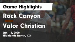 Rock Canyon  vs Valor Christian  Game Highlights - Jan. 14, 2020