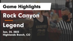 Rock Canyon  vs Legend  Game Highlights - Jan. 24, 2023