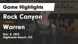 Rock Canyon  vs Warren  Game Highlights - Dec. 8, 2023
