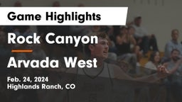 Rock Canyon  vs Arvada West  Game Highlights - Feb. 24, 2024