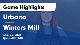 Urbana  vs Winters Mill  Game Highlights - Jan. 23, 2020
