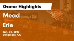 Mead  vs Erie  Game Highlights - Jan. 21, 2020