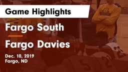 Fargo South  vs Fargo Davies  Game Highlights - Dec. 10, 2019