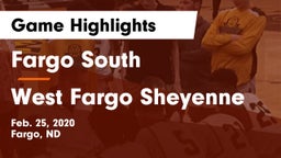 Fargo South  vs West Fargo Sheyenne  Game Highlights - Feb. 25, 2020