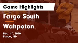 Fargo South  vs Wahpeton  Game Highlights - Dec. 17, 2020