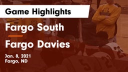 Fargo South  vs Fargo Davies  Game Highlights - Jan. 8, 2021