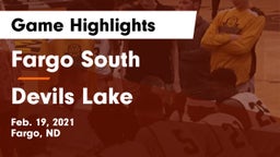 Fargo South  vs Devils Lake  Game Highlights - Feb. 19, 2021