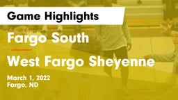 Fargo South  vs West Fargo Sheyenne  Game Highlights - March 1, 2022