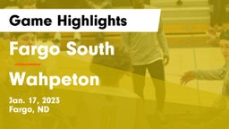 Fargo South  vs Wahpeton  Game Highlights - Jan. 17, 2023