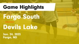 Fargo South  vs Devils Lake  Game Highlights - Jan. 24, 2023