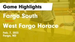 Fargo South  vs West Fargo Horace  Game Highlights - Feb. 7, 2023