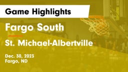 Fargo South  vs St. Michael-Albertville  Game Highlights - Dec. 30, 2023