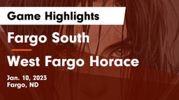 Fargo South  vs West Fargo Horace  Game Highlights - Jan. 10, 2023